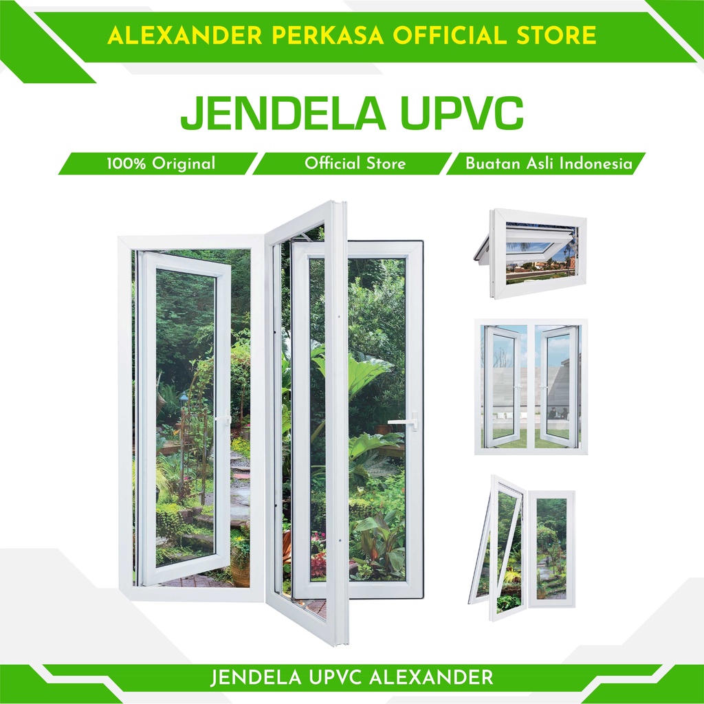 JENDELA MINIMALIS UPVC ALEXANDER BOUVEN AWNING SLIDING CASEMENT