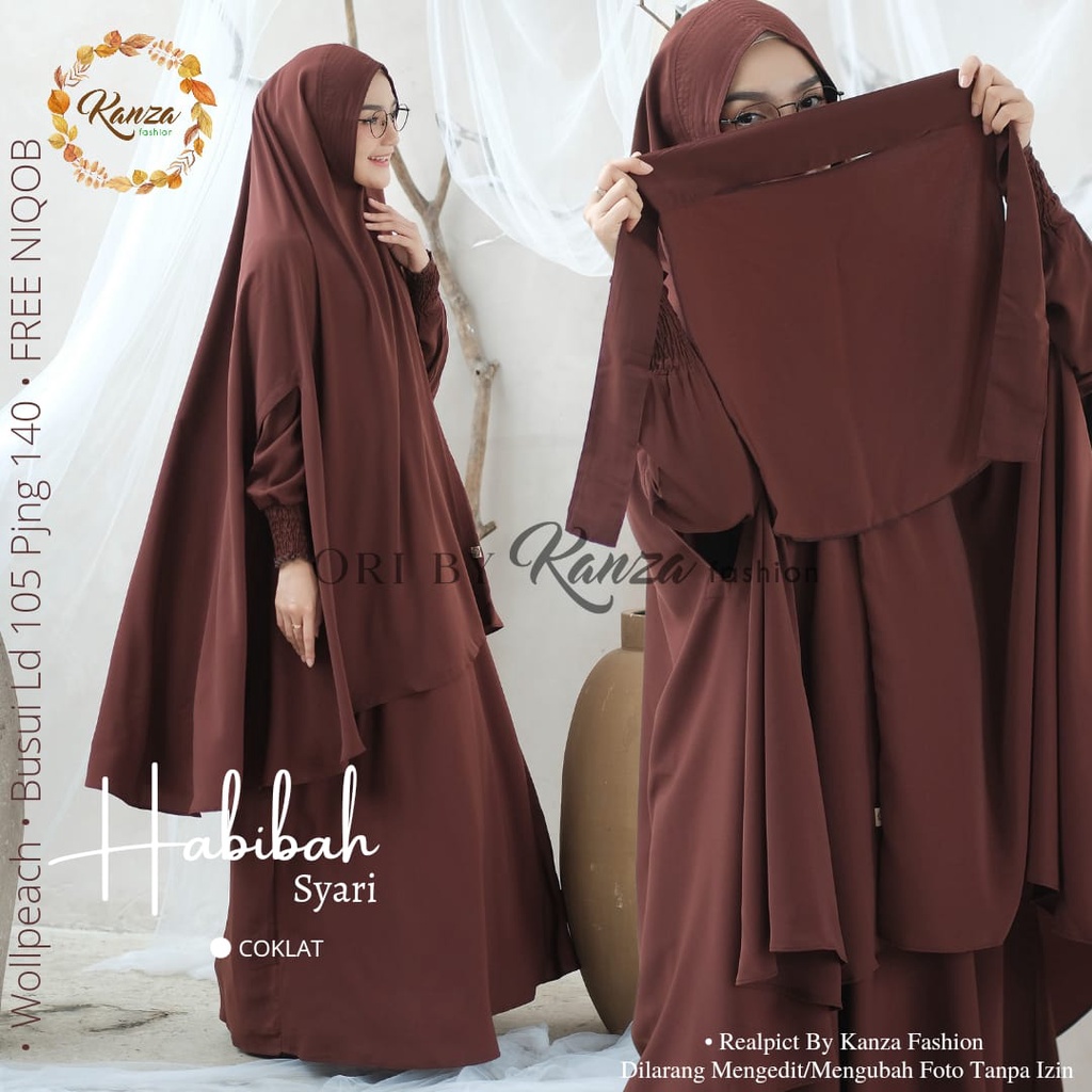 HABIBAH SYARI gamis muslim original produk by kanza fashion