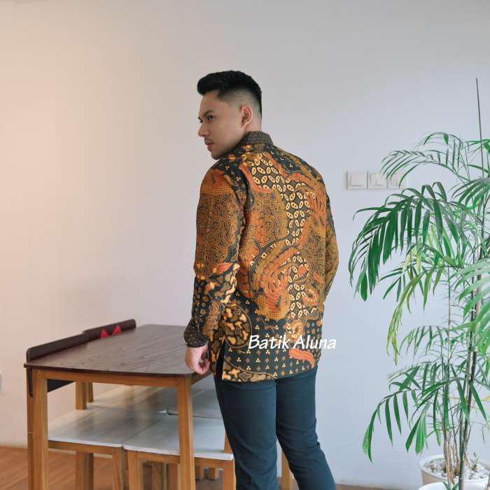 Batik Cowok Modern Batik Slimfit Premium Pria Batik Solo Pria Slim Fit Lengan Panjang Aluna Gba 092