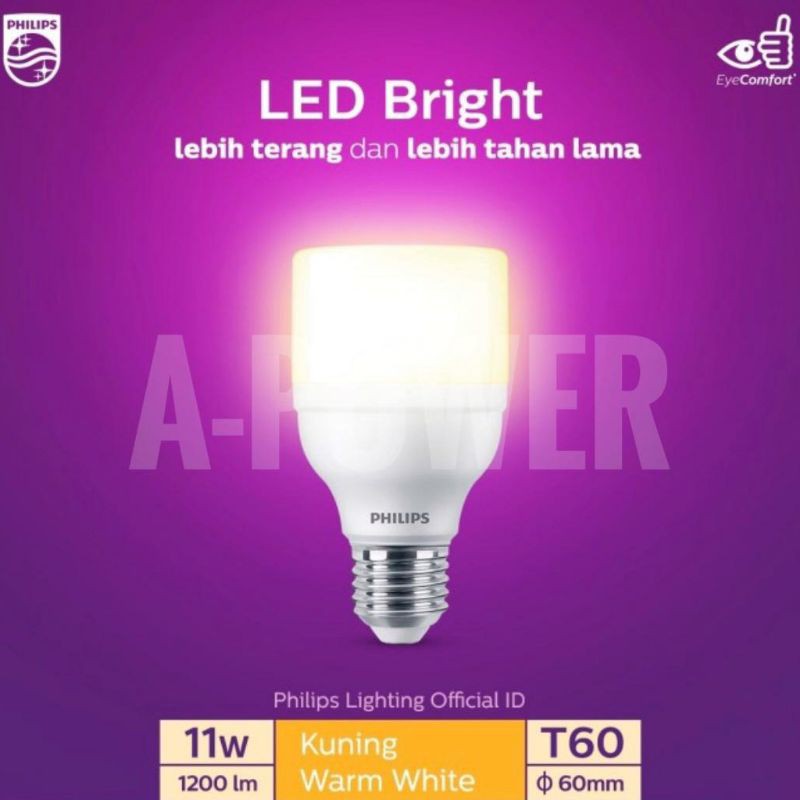 Philips - Lampu LED Bright 11W (Kuning)