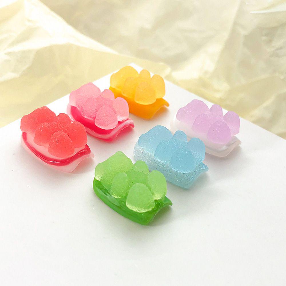 Mxbeauty 3D Dekorasi Nail Art Warna Permen Super Manis Gummy Love DIY Hiasan Nail Art