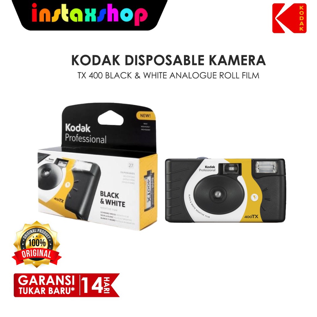 Jual Kodak Disposable TriX 400 B&W Black and White SingleUse Flash Camera (27 Exposures