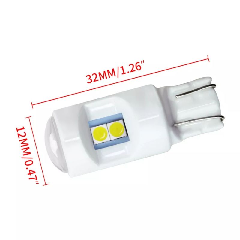 Lampu Led T10 ceramic 6smd chip 3030 superbright senja sen rem