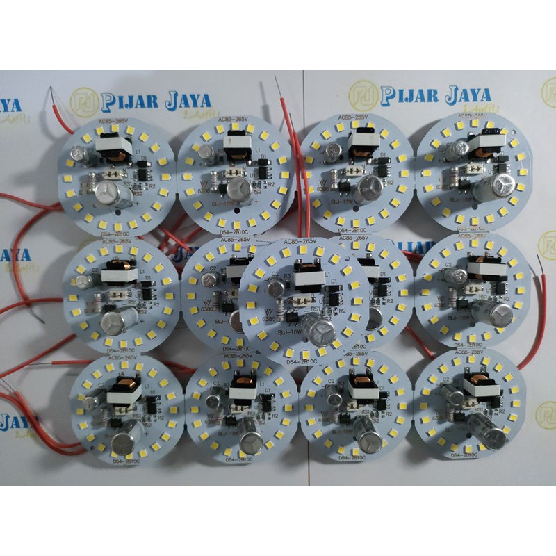 PCB Lampu LED AC 18 watt TRAVO - Mesin LED AC 18w - Sparepart Lampu LED AC Modul Mata LED 18watt