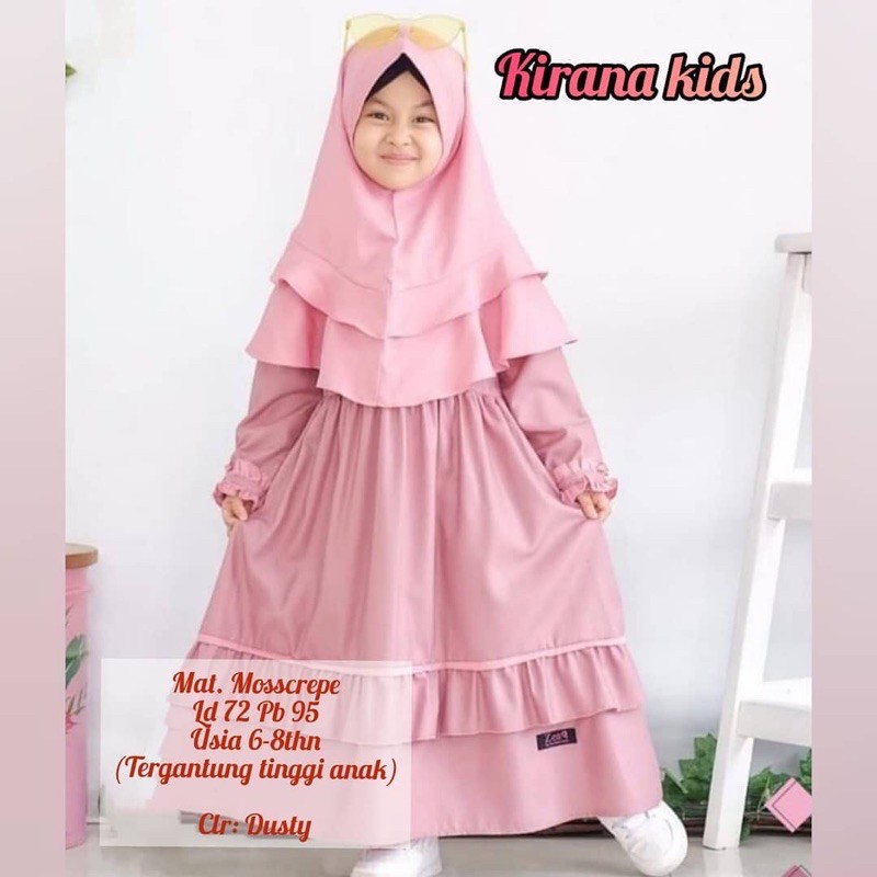 PAKAIAN ANAK GAMIS ANAK PEREMPUAN FASHION MUSLIM KIRANA KIDS