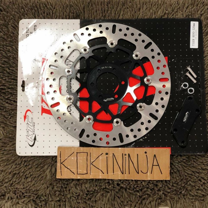 piringan ktc racing tiger revo 320mm cnc floating breket pnp black