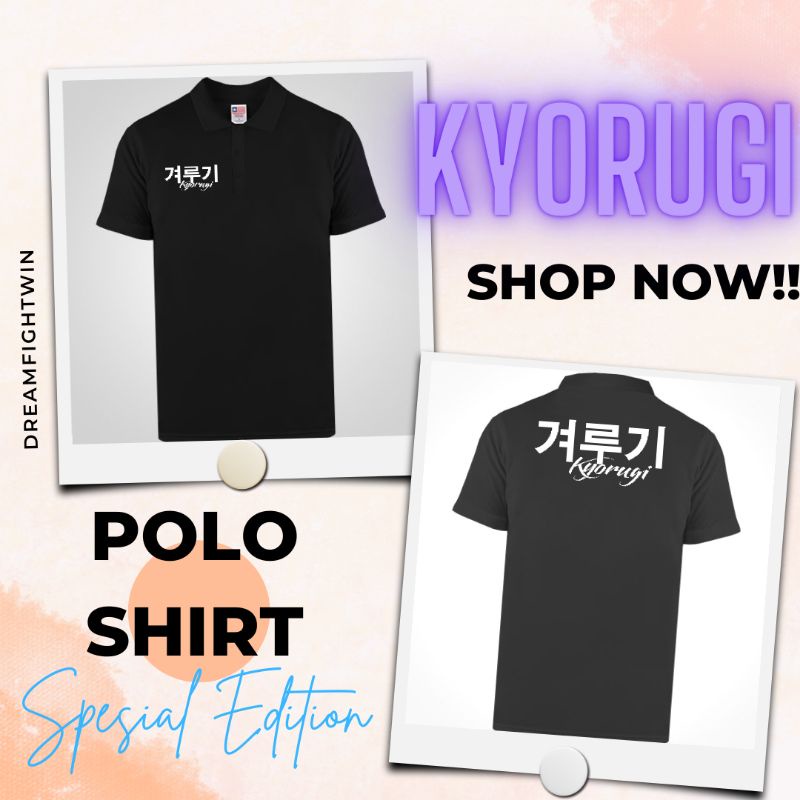 KAOS POLO SHIRT TAEKWONDO KYORUGI KOREA