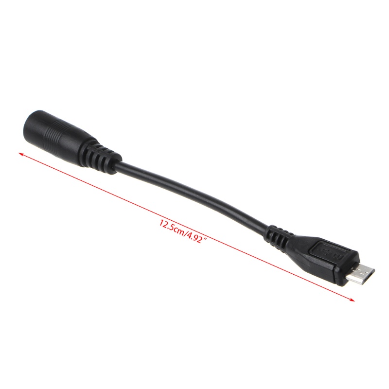 Cre Kabel Adapter Power DC 5.5x2.1mm Female Ke Micro USB Male Tahan Air