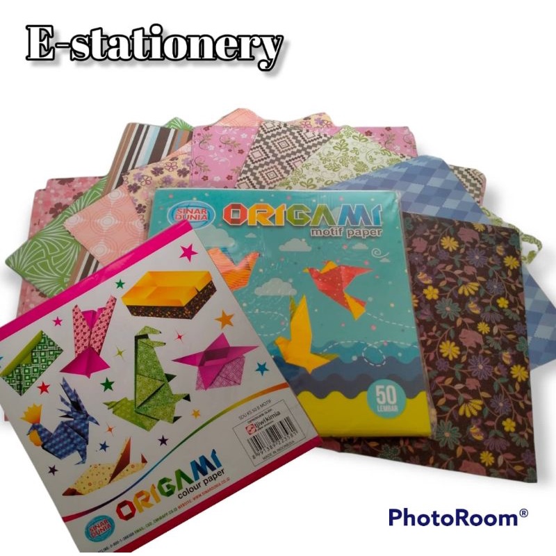 Kertas lipat origami motif isi 50 lembar sidu kertas origami motif 16 x 16 cm sidu origami motif paper 16x16cm isi 50