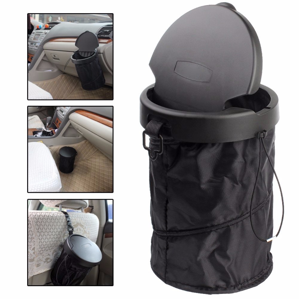 Foldable Car Dustbin Tempat Sampah Mobil Portable Collapsible Rubbish Trash Bin Pop Up Dustbin Gantung Travel Keranjang Sampah Berdiri