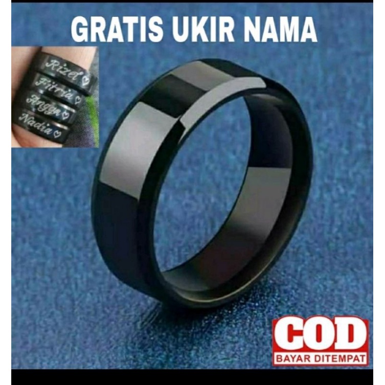 cincin titanium ukir nama