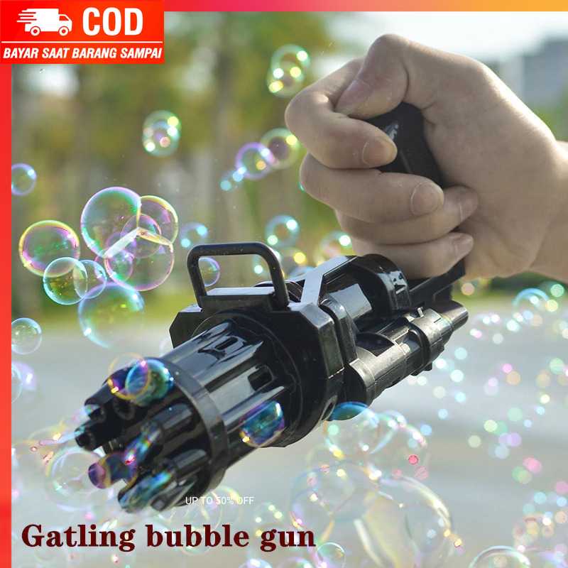 (100% BARANG ORI) Mainan Gelembung Sabun Bubble Gatling Gun 8 Holes - RC101