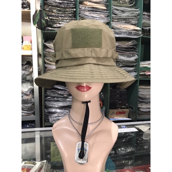Topi Rimba Tactical Topi rekat topi rimba perekat  topi Velcro Loreng topi outdoor warna gurun