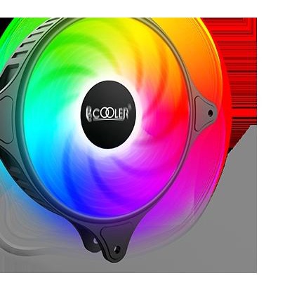 ☟ PCCOOLER FX-120-3 Static Color LED 120mm FAN - 3 Pin PWM + 4 Pin MOLEX ♙