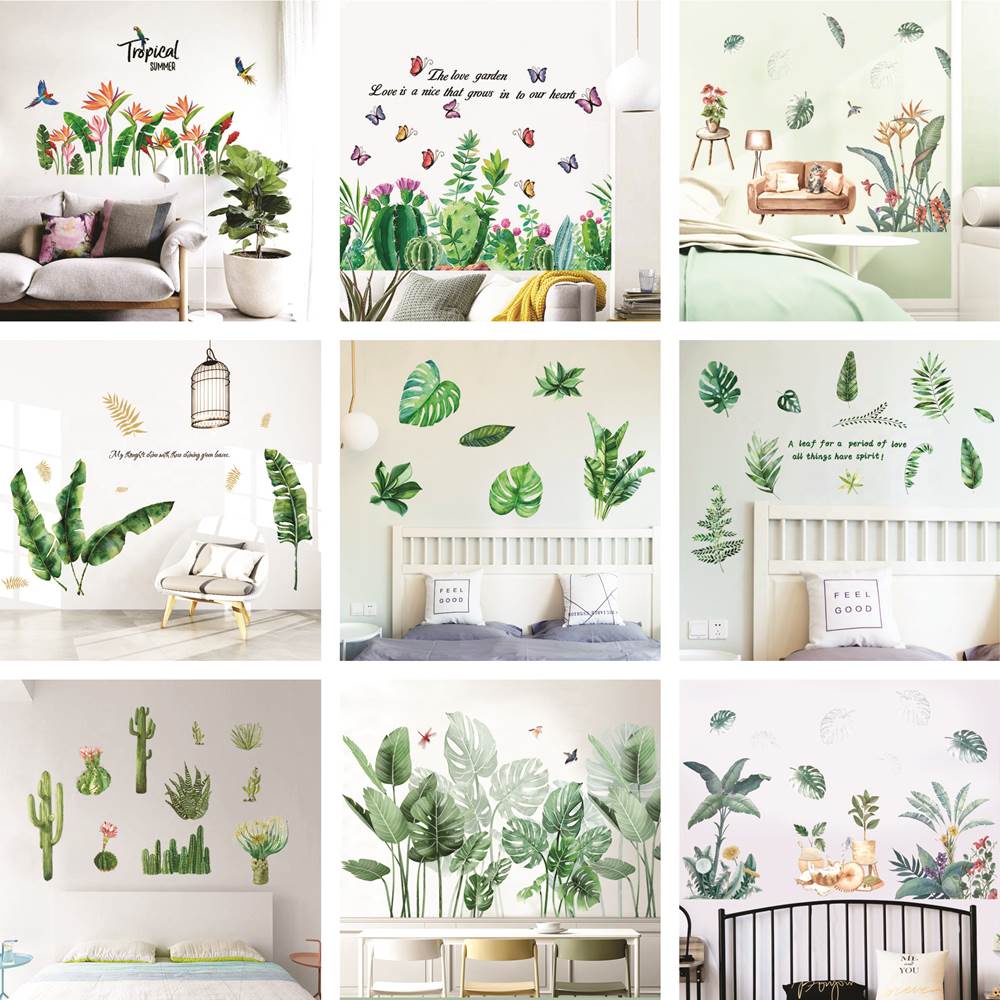 Wallsticker motif daun / Daun monstera