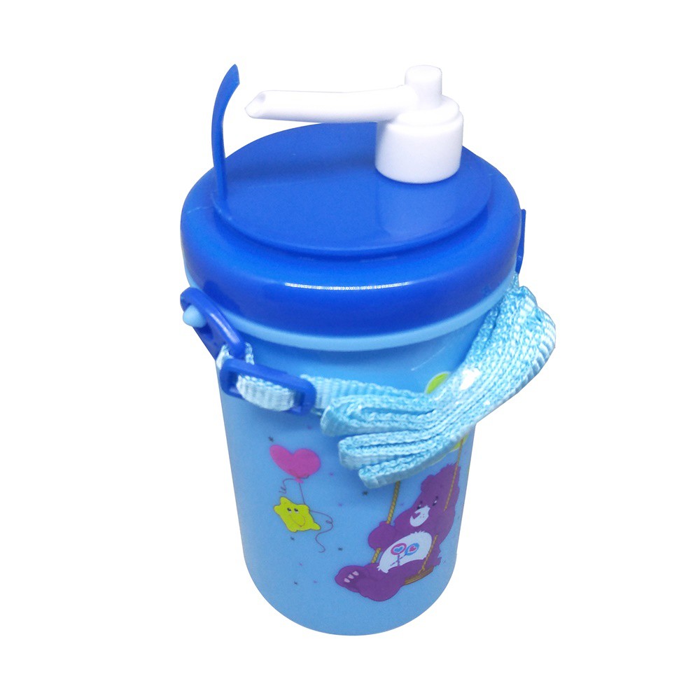 Botol Minum Anak Karakter 750 ml - Random Color + Sedotan Tali BPA Free