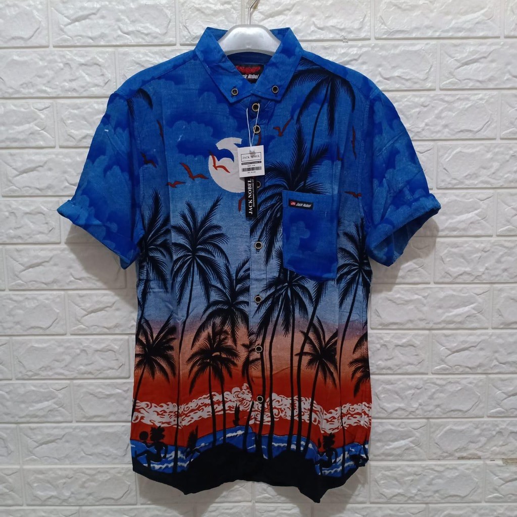 Kemeja Pantai Pria / Kemeja Pantai Lengan Pendek / Kemeja Full printing /Kemeja Pria Lengan Pendek