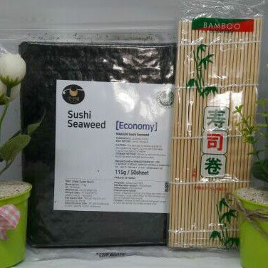 

Paket Hemat Manjun Economy Grade isi 50 lembar + sushi mat Halal
