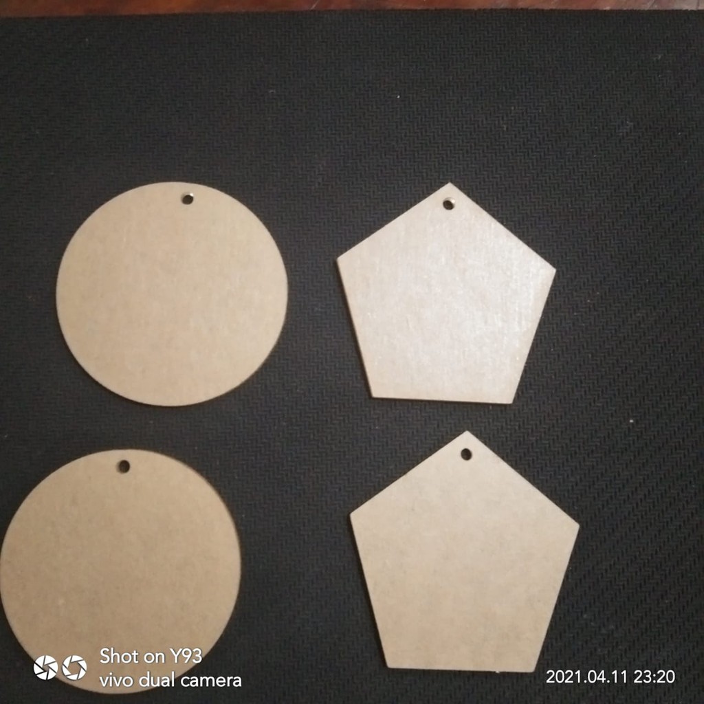 Akrilik bulat diameter  5cm bisa lubang bisa tidak