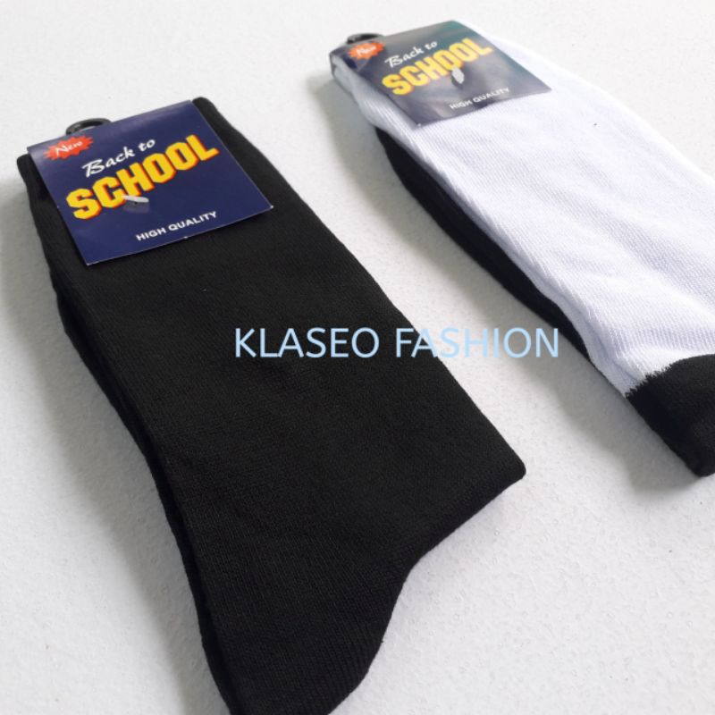 Kaos Kaki SD SMP SMA Putih Hitam, Anak Sekolah Tebal Laki Laki Perempuan Cowok Cewek Pria Wanita