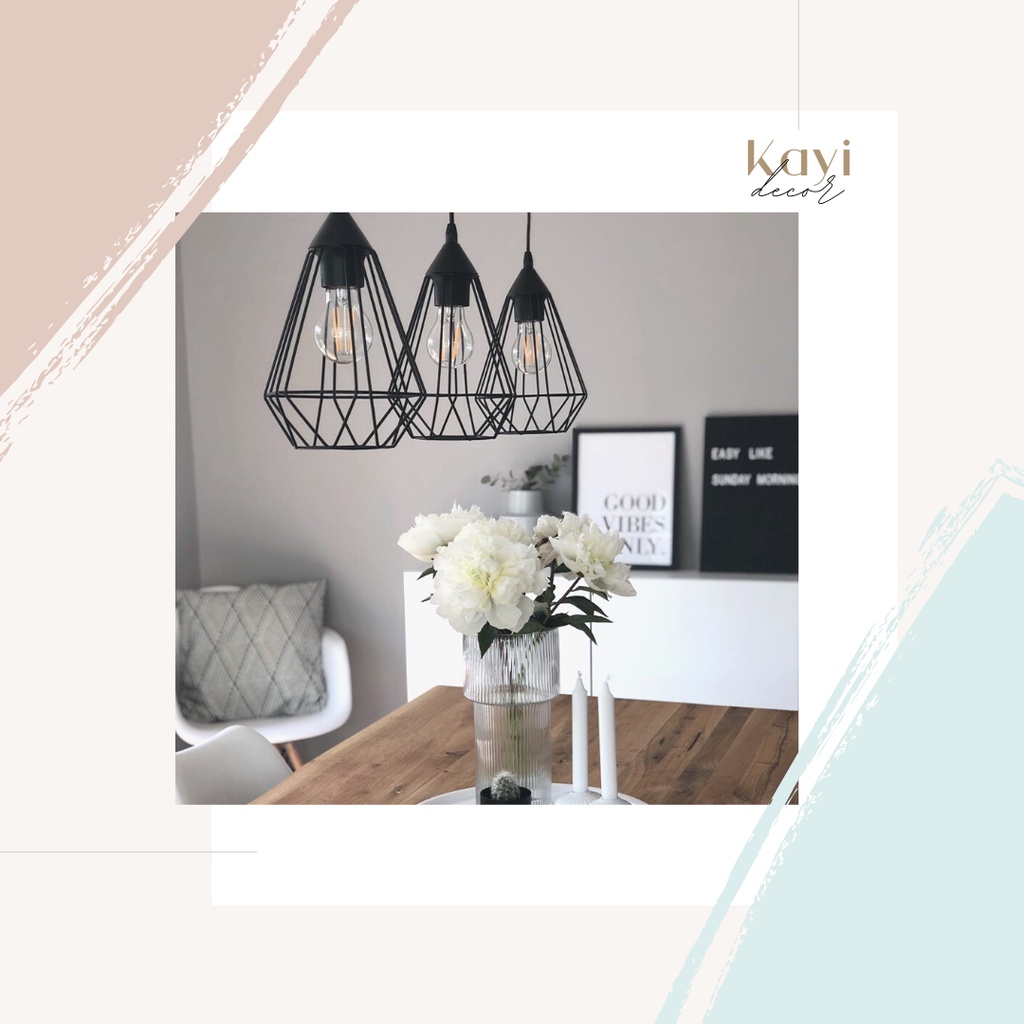 Lampu hias gantung S20 furniture minimalis serbaguna vintage dekorasi dekor aesthetic estetik perlen