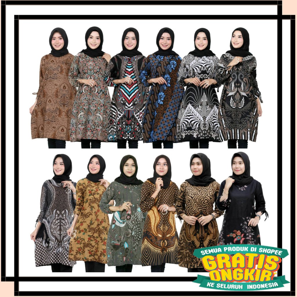 SOLO KERIS FULL BROKAT RUFFLE BENANG RAJA TENUN / BATIK KALONGAN | TUNIK BATIK S M L XL XXL