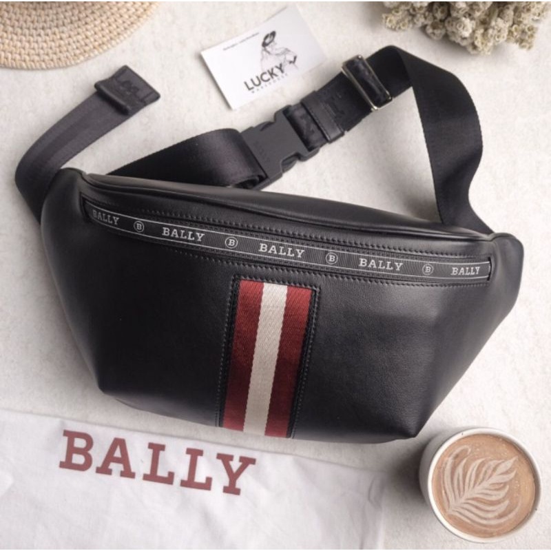 Bally Hakab Leather Bum Bag In Black - Original 100%