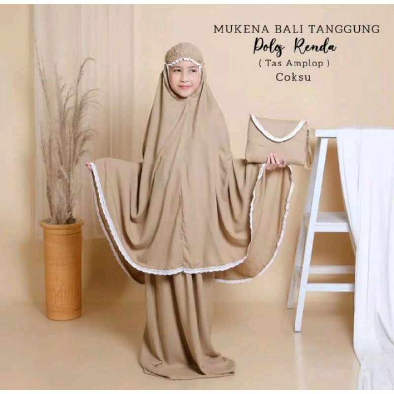 mukena bali renda anak 12 tahun | mukena Bali polos