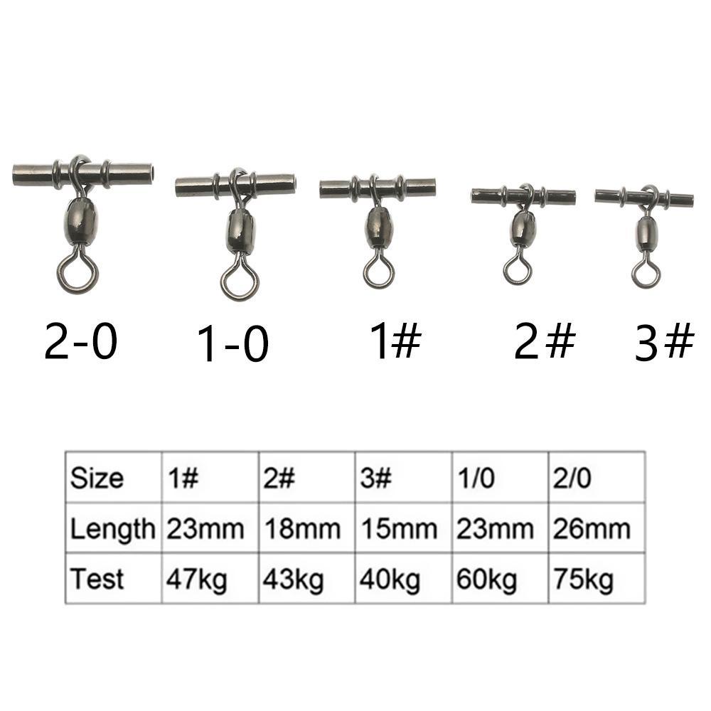 Suyo 10pcs/set Tabung Memancing Putar Kuningan Tahan Lama Barel Memancing Aksesoris Cross-line Kepala Kuningan