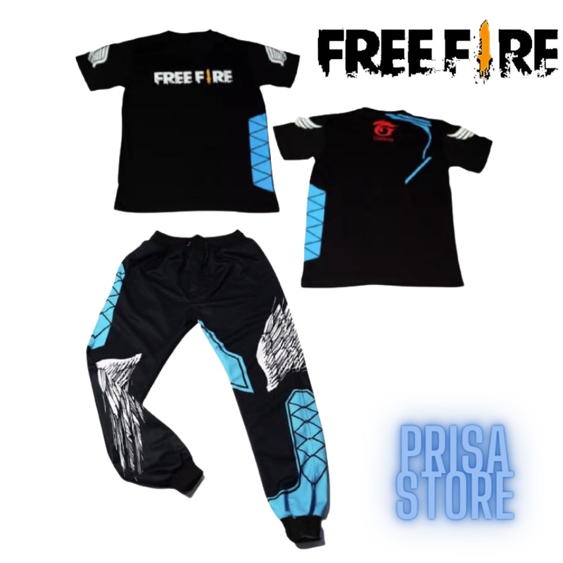 Celana Gaming FF dan Baju FF Anak Celana BNL Angel FF