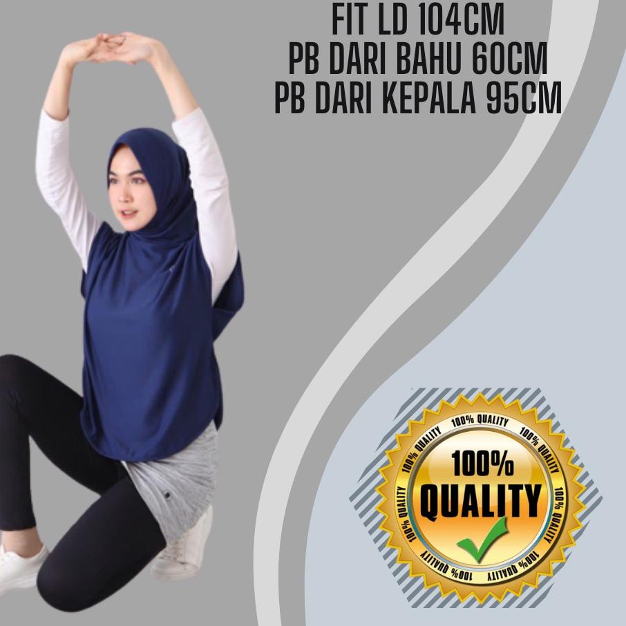 ♪ Setelan Rompi Baju Luaran Wanita Hijab Jilbab Kerudung Sport Sporty Olahraga Wanita Muslim Muslima