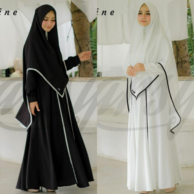 GAMIS SET UMROH JASMINE SYARI BY ARSY HIJAB SET SYARI SIMPLE