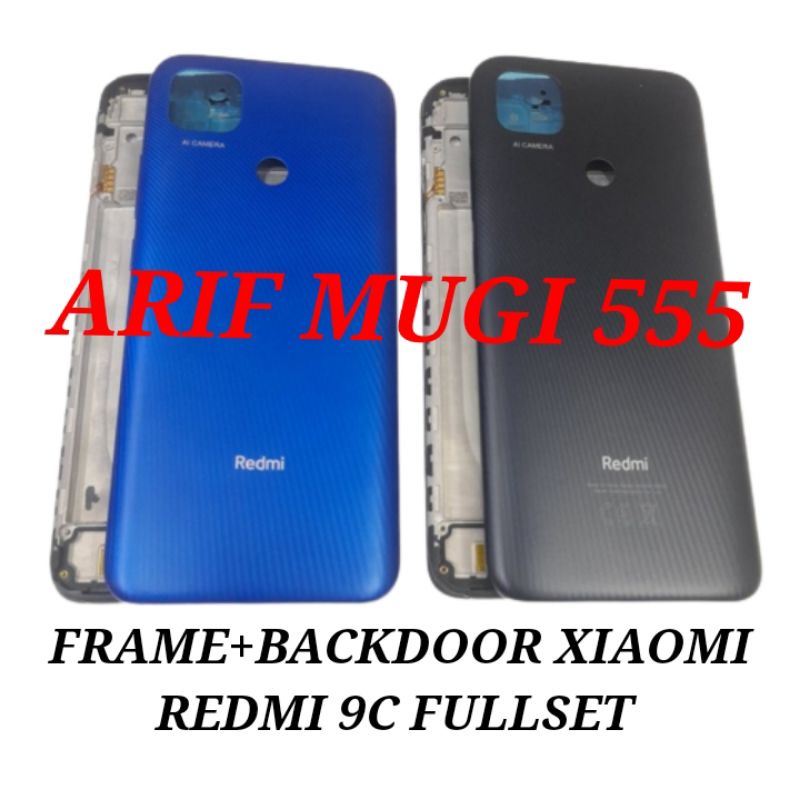 KESING CASING HOUSING FULLSET FRAME BACKDOOR XIAOMI REDMI 9C ORIGINAL