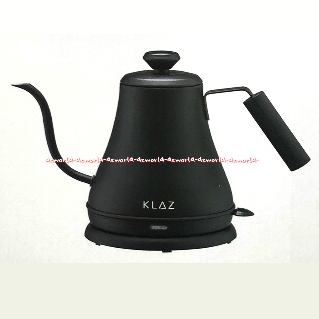 Klaz Electric Gooseneck 800ml Kettle Teko Cerek Listrik Hitam Ujung Lancip Panjang Goo Sneck Klas Black Ketel Menyeduh Kopi Teh