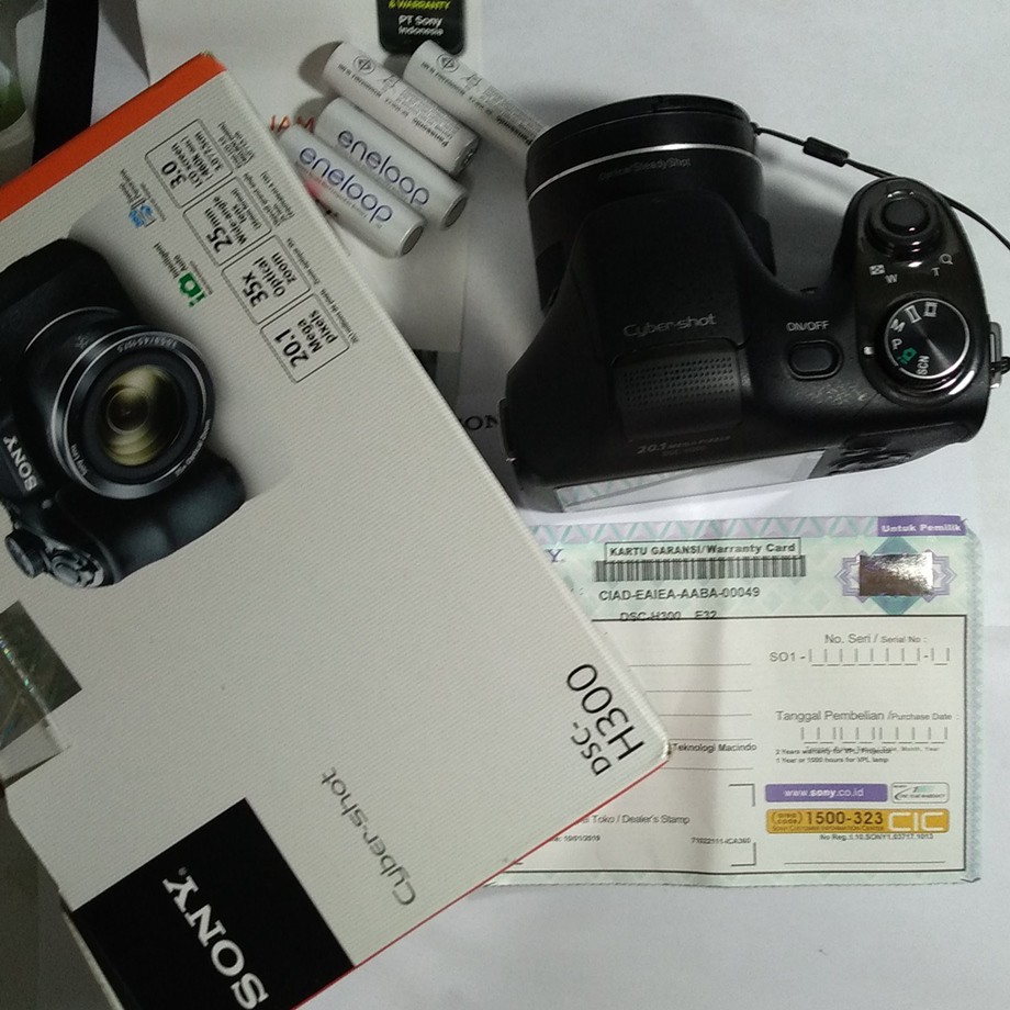 Sony Cyber Shoot DSC-H300 20,1 MP 35x Zoom Kamera Prosumer + Tas