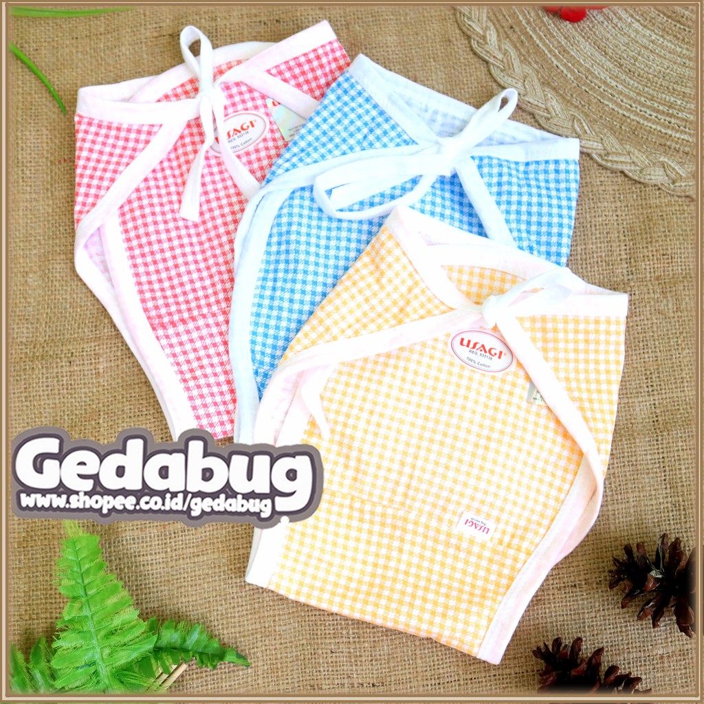 6pcs - Popok Bayi Usagi Kotak Kotak / Popok Tali Ikat