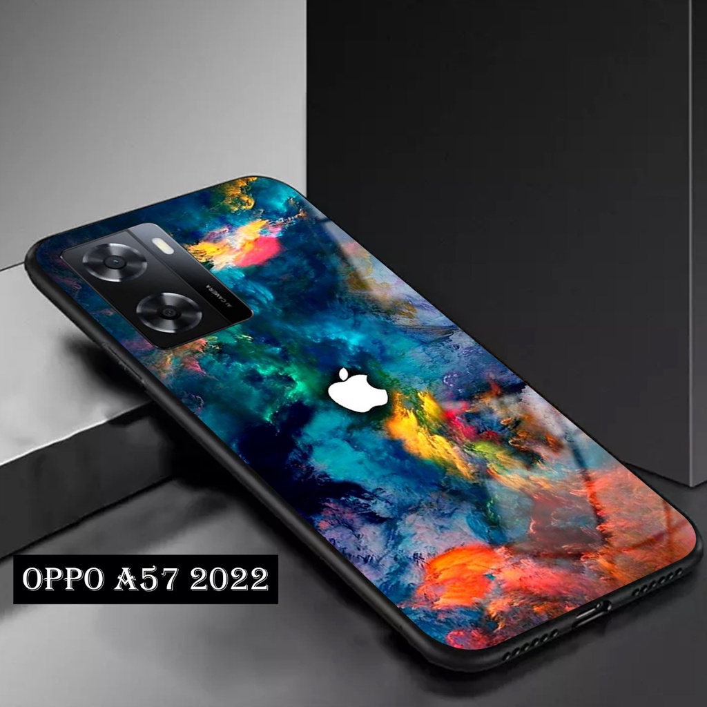 Softcase Glass Kaca Oppo A57 2022 Terbaru [FC11] Case Motif Oppo A57 2022 - Casing Hp Oppo A57 2022 