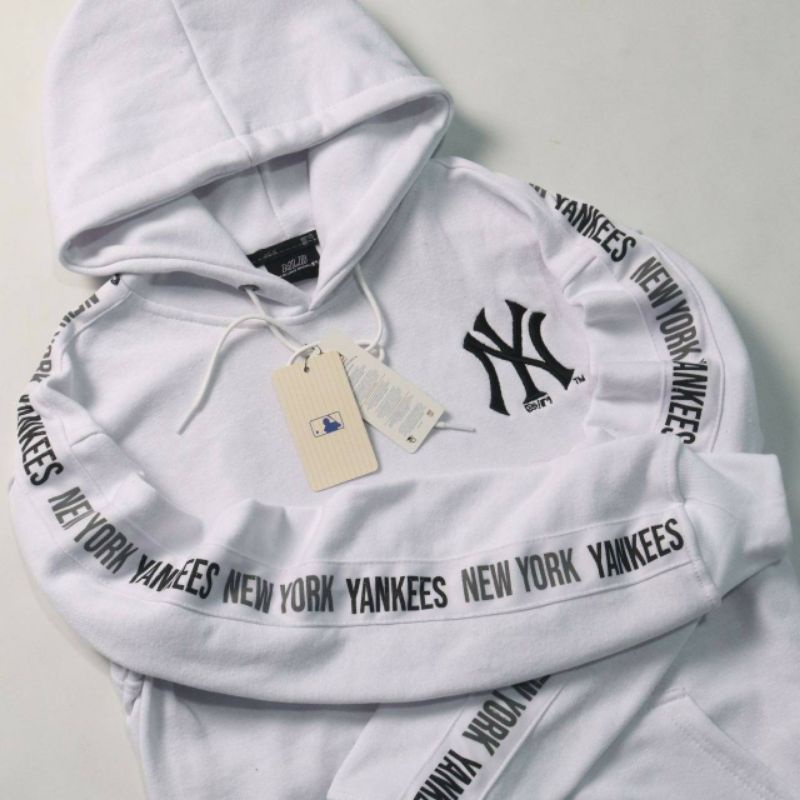 jaket new era full tagg / new york yankes / jaket putih murah