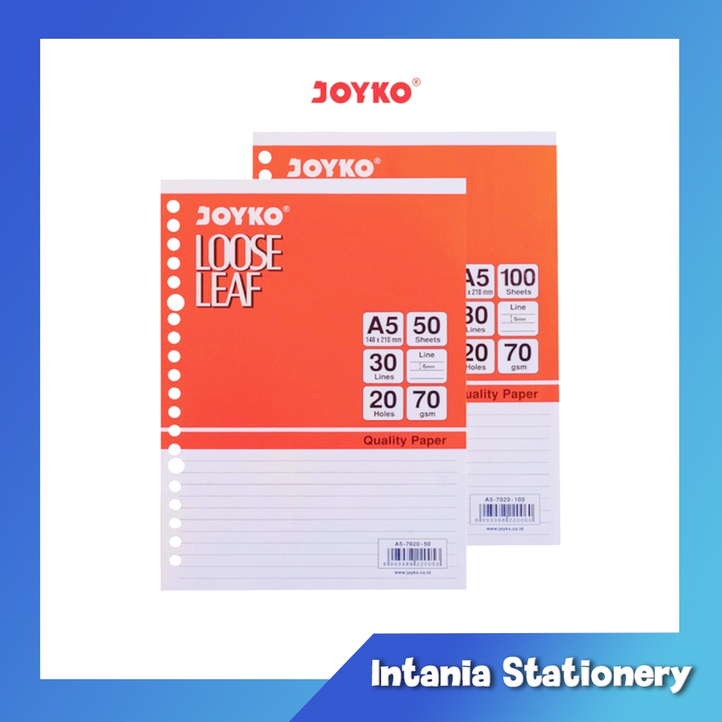 

LOOSE LEAF ISI KERTAS BINDER JOYKO A5, ISI BINDER