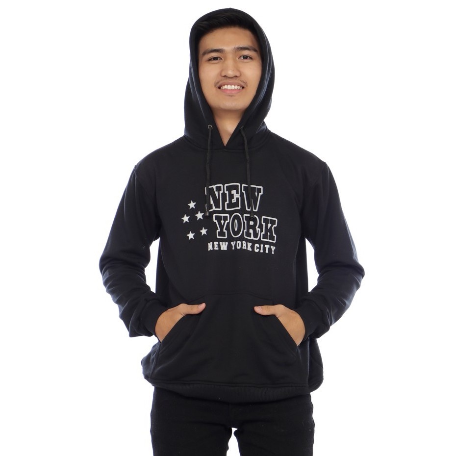 Sweater Hoodie Pria Distro Jaket Original New York City Bahan Fleece