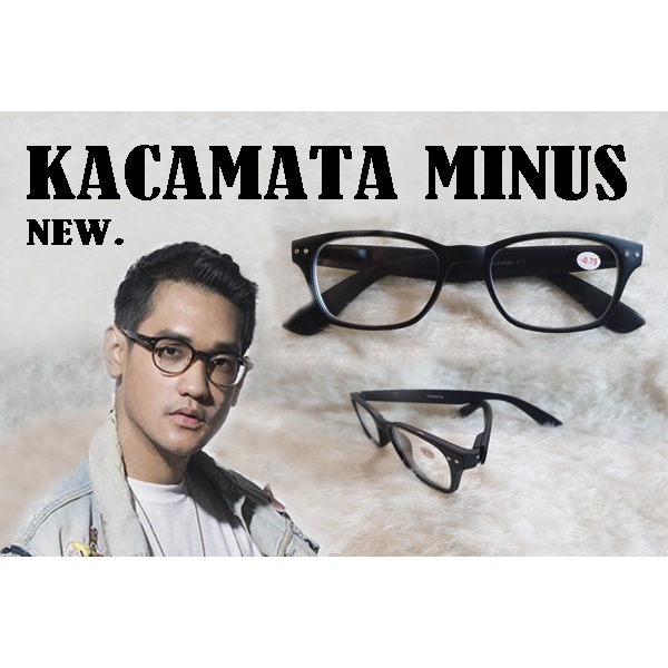 Kacamata Minus (-) NEW Style UKURAN - 0.50 SAMPAI - 4.00 FREE CASE Kaca mata Baca Minus / Mines Kacamata Rabun Jauh / Kacamata Fashion Unisex