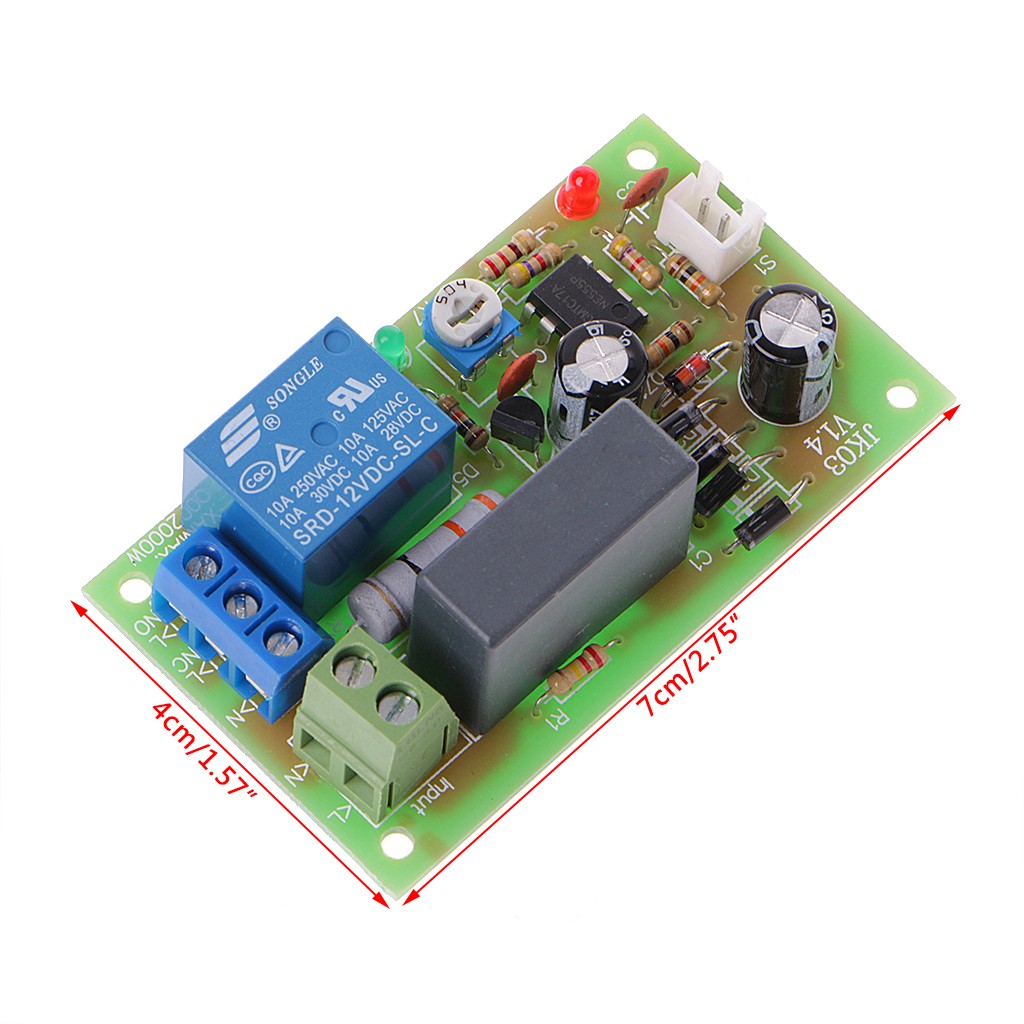 AC 220V Trigger Delay Switch Turn On Off Board Timer Relay Module PLC Adjustable