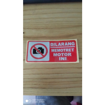 

stiker cutting dilarang memotret