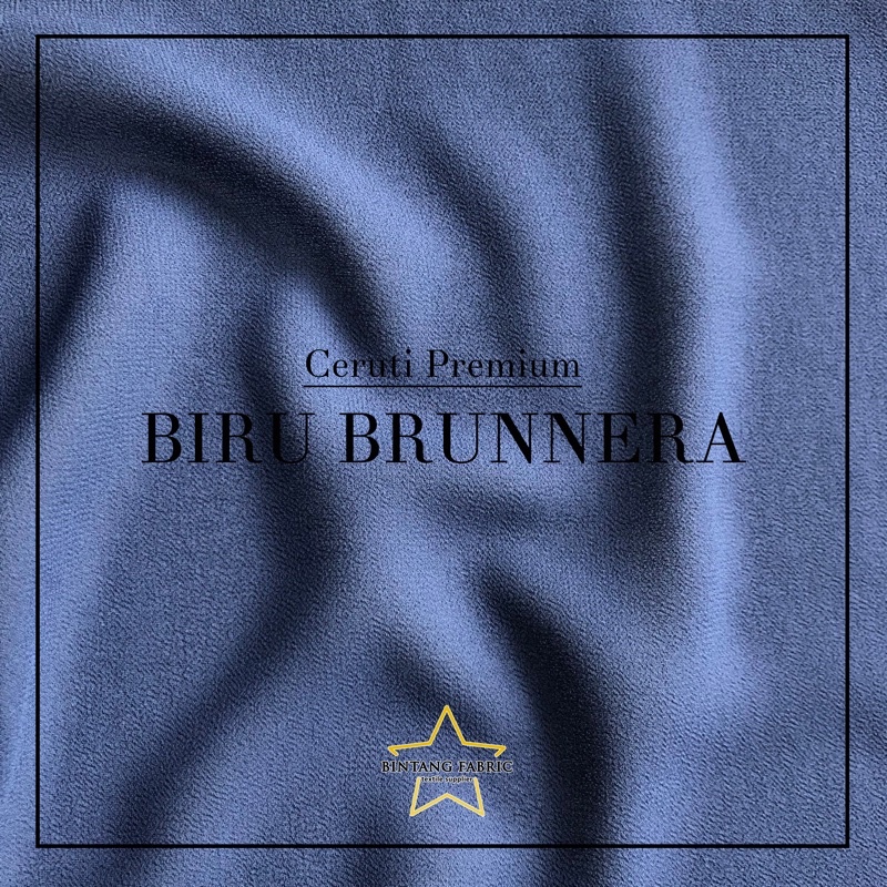 Bahan Kain Ceruti Ceruty Baby doll Premium 1/2 meter-Biru Brunnera