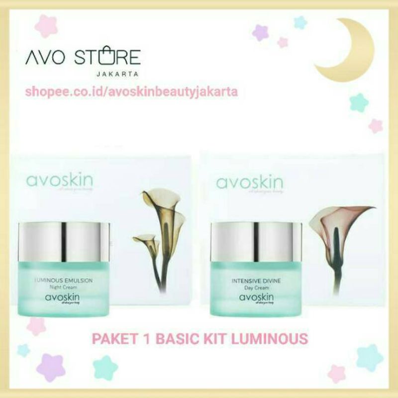 Avoskin Basic Kit Day & Night Cream BPOM - 10 Gr | Krim Siang Dan Malam, Pelembab Meregenerasi Kulit