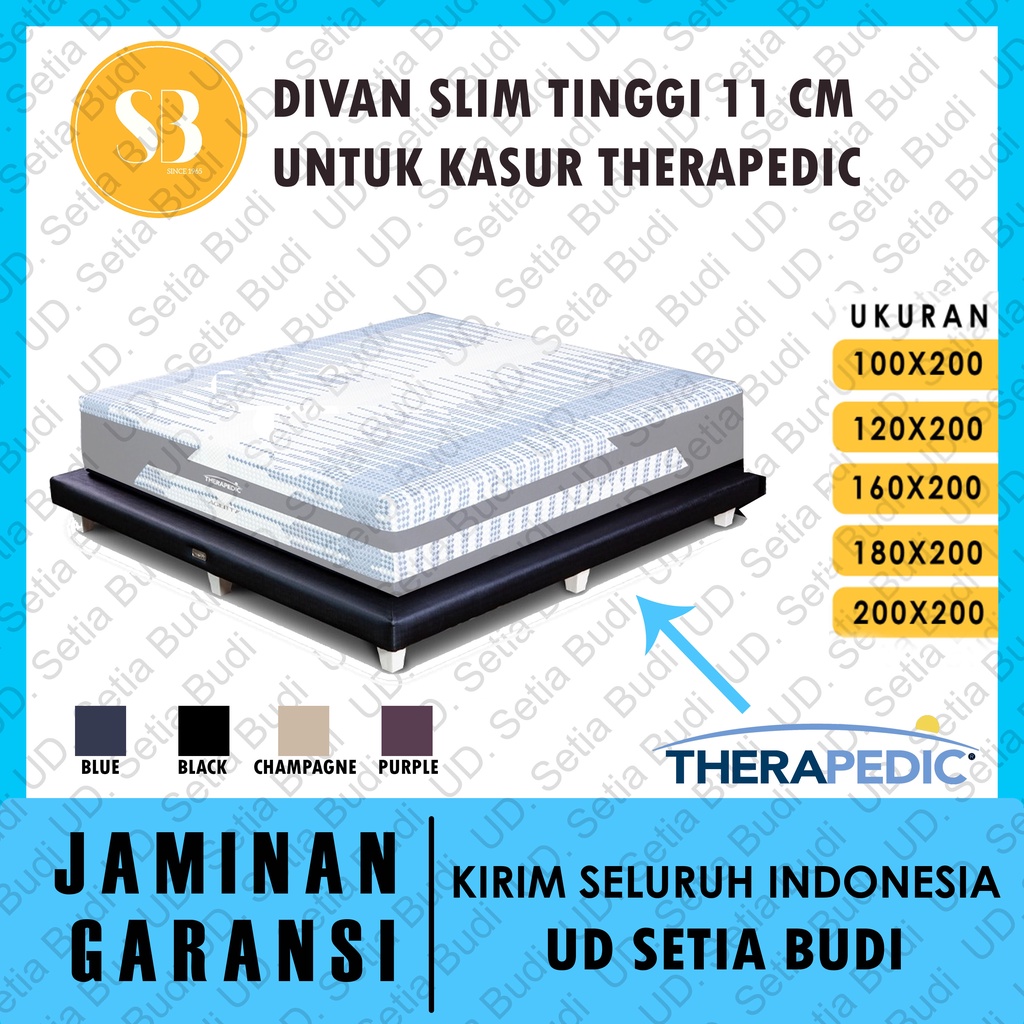 Divan Slim/Pedic Foundation Untuk Kasur Therapedic