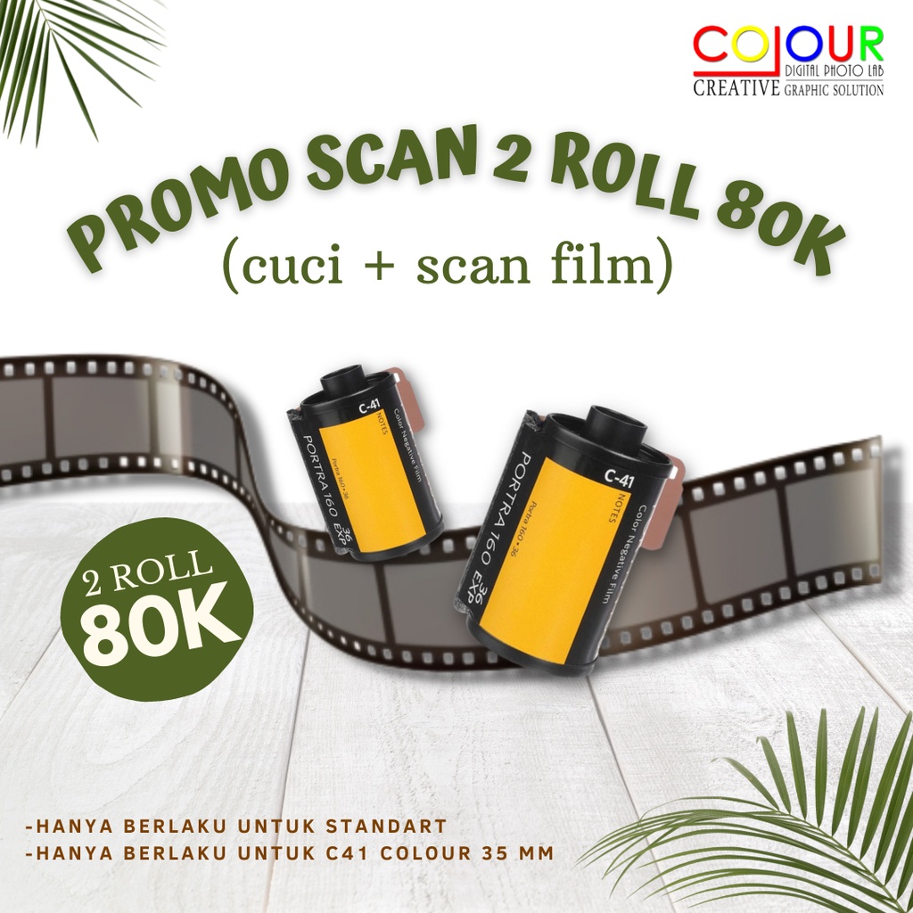 (PROMO SCAN 2 ROLL) Jasa Develop & scan standar / Cuci Roll film
