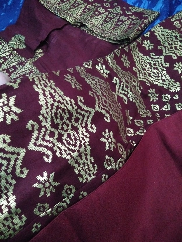 Batik Couple Keluarga Sania Ruffle Ori Ndoro Jowi Dnt Couple Batik Sarimbit Motif Dimensi Abu