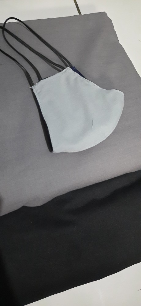 Bahan Kain Meteran Katun Lembut Polos Lebar 240 Cm Polos Hitam