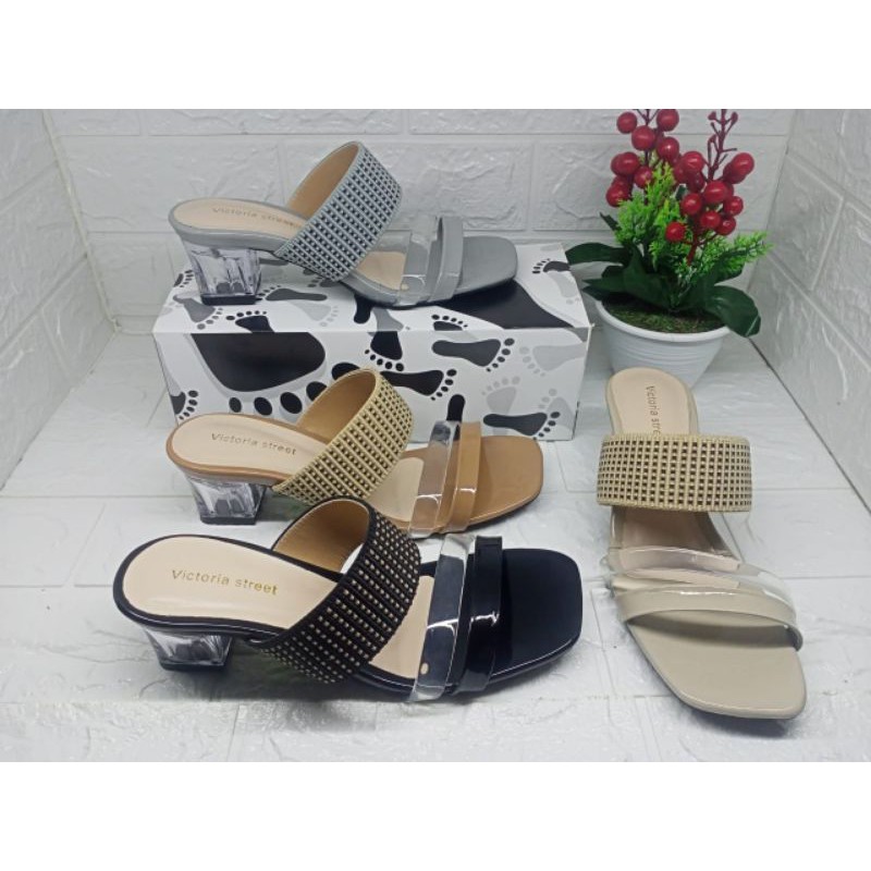 Victoria  Sandal Heels Kaca 5 cm